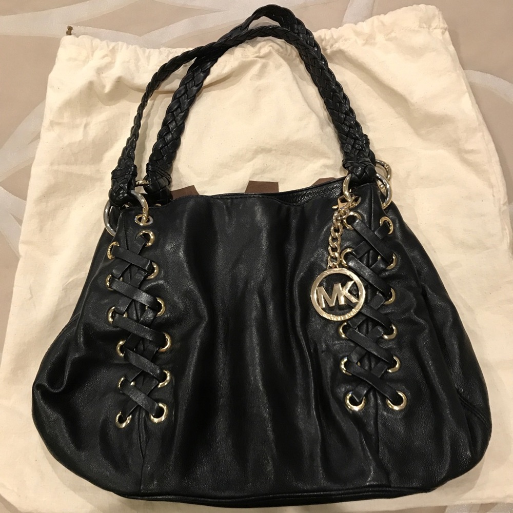 Michael Kors Black & Gold Handbag Purse
